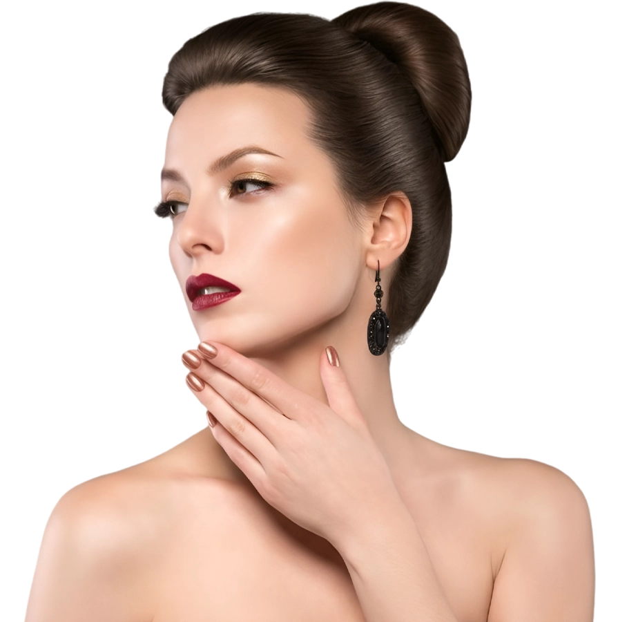 Instyle Nails Beautiful hairstyle woman beauty hair fashion makeup red lipstick