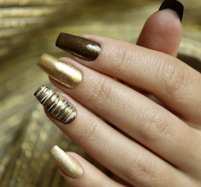 Close up hand holding finger